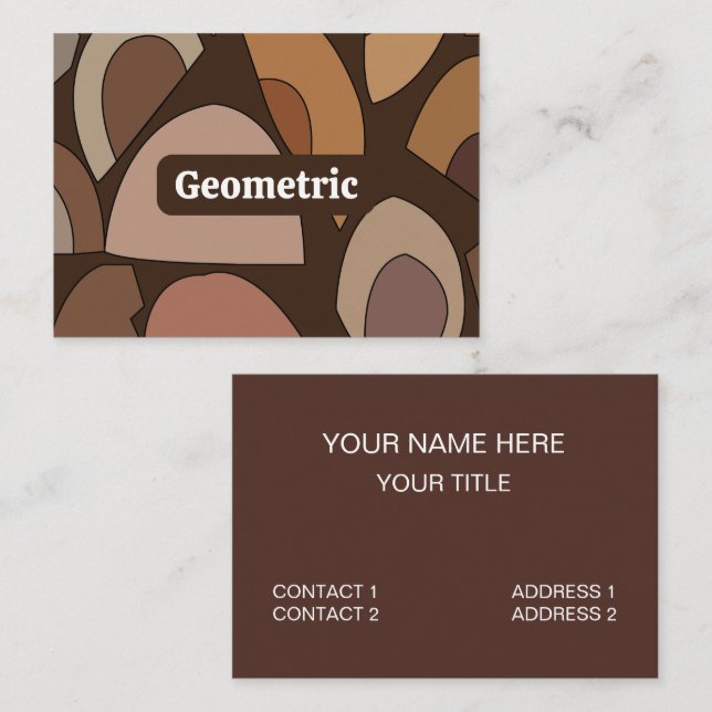 Mid Century Modern Geometric Shapes Business Card (Front/Back)