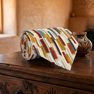 Mid-Century Modern Geometric Tanabata  Tie