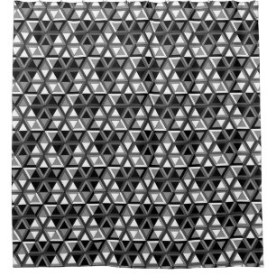 Mid Century Modern Geometric Triangle Black White