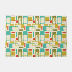 Mid-Century Modern Geometrics Bright Palette Doormat