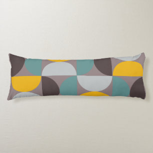 Mid-Century Modern Gold Moon Horizon   Body Pillow