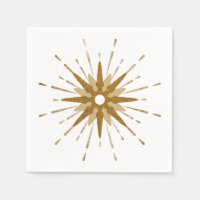 Mid-Century Modern Gold Starburst