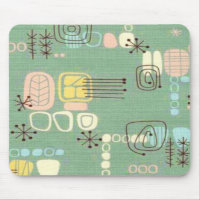Mid Century Modern Graphic Design Mousepad