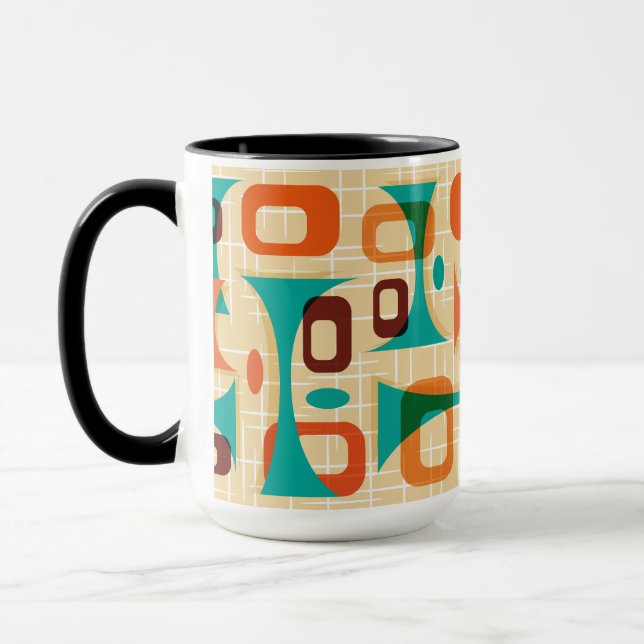 Mid Century Modern Graphic Googies Mug (Left)