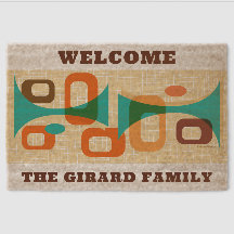 Mid-Century Modern Graphic Welcome Matt - Custom