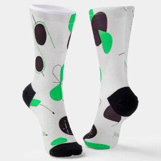 Mid Century Modern Green Physics Socks