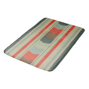 Mid-Century Modern Greens and orange    Bath Mat