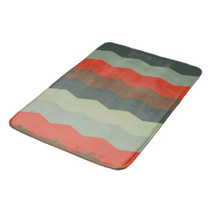 Mid-Century Modern Greens and orange      Bath Mat