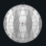 Mid Century Modern Grey Argyle Dart Board<br><div class="desc">This Mid Century Modern Grey Argyle Dart Board features a dove grey background and a pattern of mod, translucent, dark grey diamonds overlaying larger, vintage white diamonds with grey coloured, space age speckles. This minimalist inspired, deconstructed argyle is a simplistic throwback of the larger than life atomic era that dominated...</div>