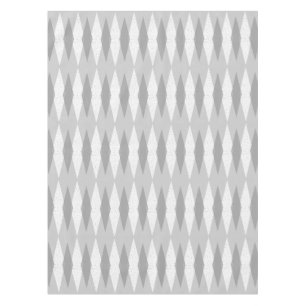 Mid Century Modern Grey Argyle Tablecloth