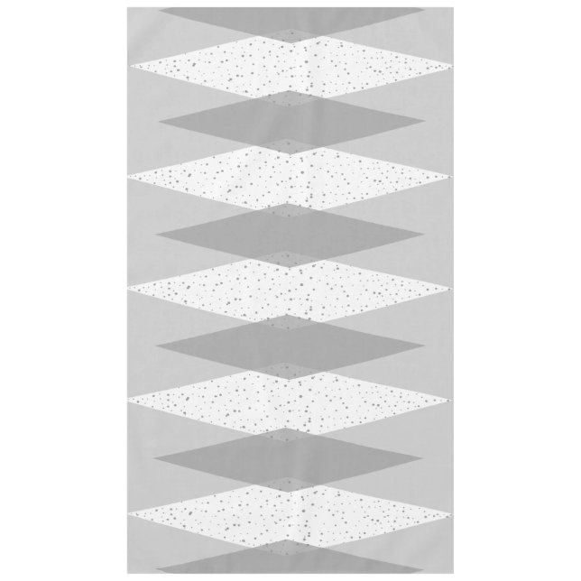 Mid Century Modern Grey Argyle Tablecloth (Front)