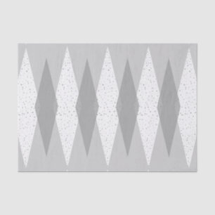 Mid Century Modern Grey Argyle Tissue Paper