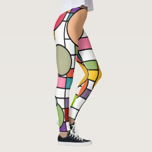Mid-Century Modern Grid Leggings