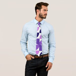 Mid-Century Modern Half and Quarter Circles Tie