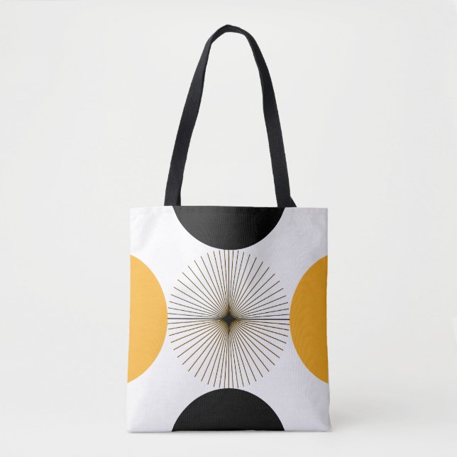 Mid Century Modern Half Circle Tote Bag (Front)