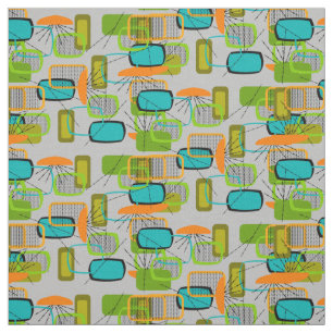 Mid-Century Modern Half Moons Design Fabric 17