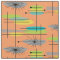 Mid-Century Modern Half Moons Design Fabric 27