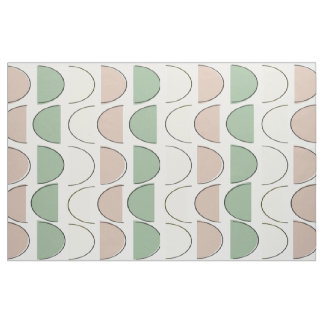 Mid-Century Modern Half Moons Fabric