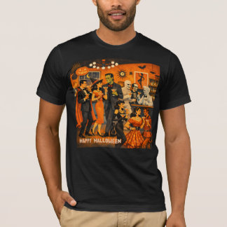 Mid Century Modern Halloween Martini Party T-Shirt