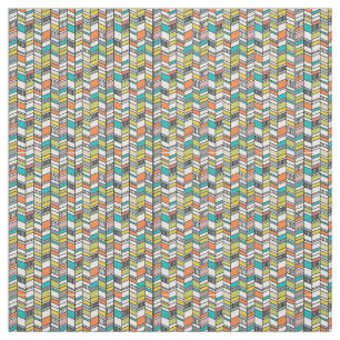 Mid-Century Modern Herringbone Fabric