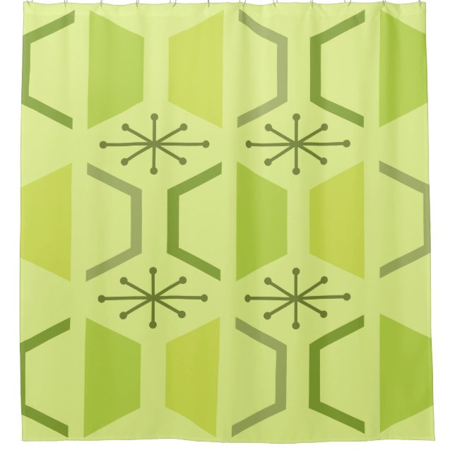 Mid Century Modern Hexagons Chartreuse (Front)