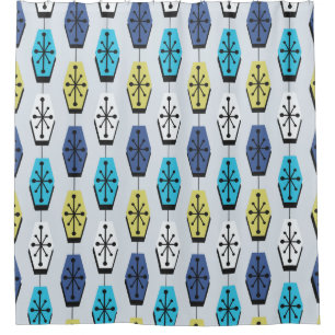 Mid Century Modern Hexagons Turquoise