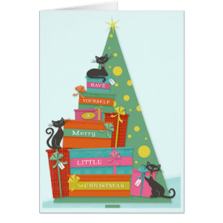 Mid-Century Modern Holiday Cats 