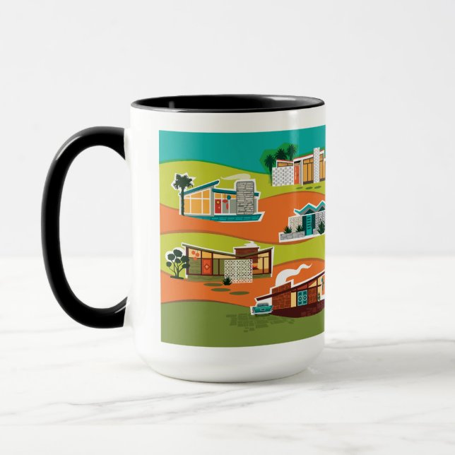 Mid Century Modern Houses Mug (Left)