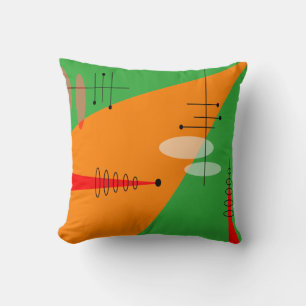 Mid-Century Modern Inspired Atomic #86 Throw Pillow