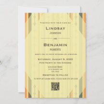 Mid-century Modern Inspired w/ QR Code Wedding