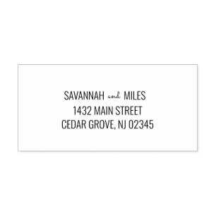 Mid Century Modern Inspired Wedding Return Address Self-inking Stamp