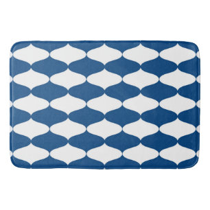 Mid Century Modern Interlocking Ogee Pattern Bath Mat