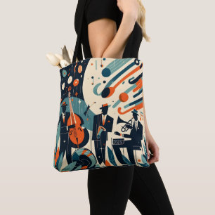 Mid Century Modern Jazz Age Trio Tote Bag