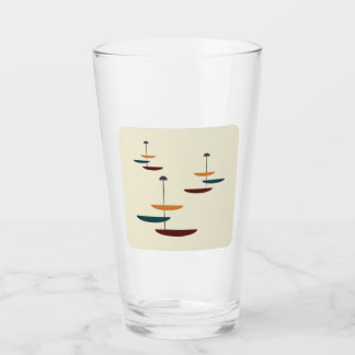 Mid-Century Modern Kitchen Counter Oval Platter Glass