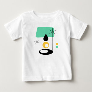mid century modern lamp design blue gold baby T-Shirt