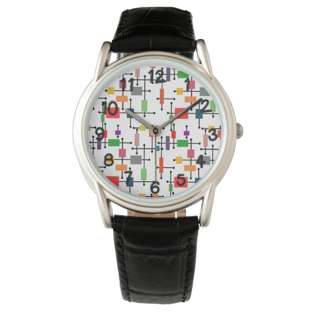Mid-Century Modern Large Grid  Watch (Front)