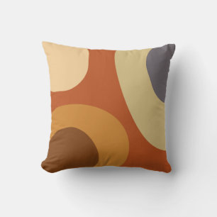 Mid Century Modern Large Shapes Throw Pillow