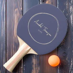 Mid-Century Modern Lavender Breeze with Name  Ping Pong Paddle
