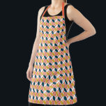 Mid-Century Modern Leaf Pattern Apron<br><div class="desc">This mid-century modern pattern features turquoise and coral leaves.</div>