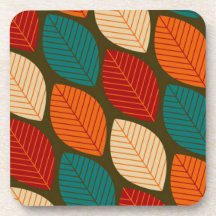 Mid-century Modern 'Leaf' Pattern Coaster