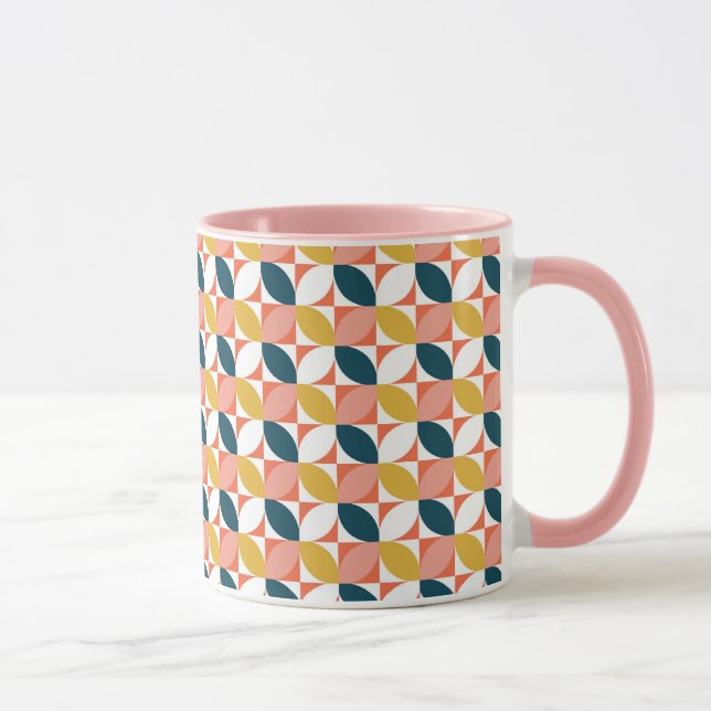 Mid-Century Modern Leaf Pattern Mug (Right)