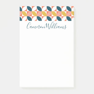 Mid-Century Modern Leaf Pattern Post-it Notes