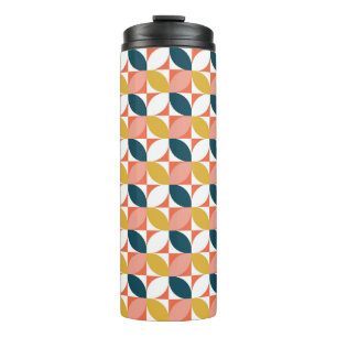 Mid-Century Modern Leaf Pattern Thermal Tumbler