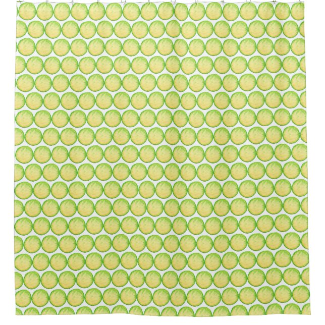 Mid Century Modern Lemon Lime Watercolor Circle (Front)