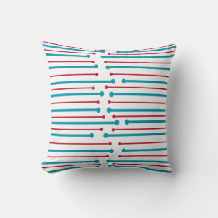 Mid-Century Modern Lines Throw Pillow