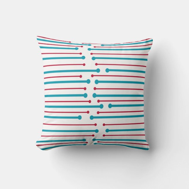 Mid-Century Modern Lines  Throw Pillow (Front)