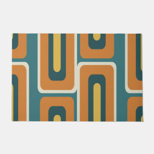 Mid Century Modern Long Rectangles Colourful 1 Doormat