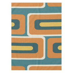 Mid Century Modern Long Rectangles Colourful 1 Tablecloth