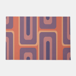 Mid Century Modern Long Rectangles Colourful 2 Doormat