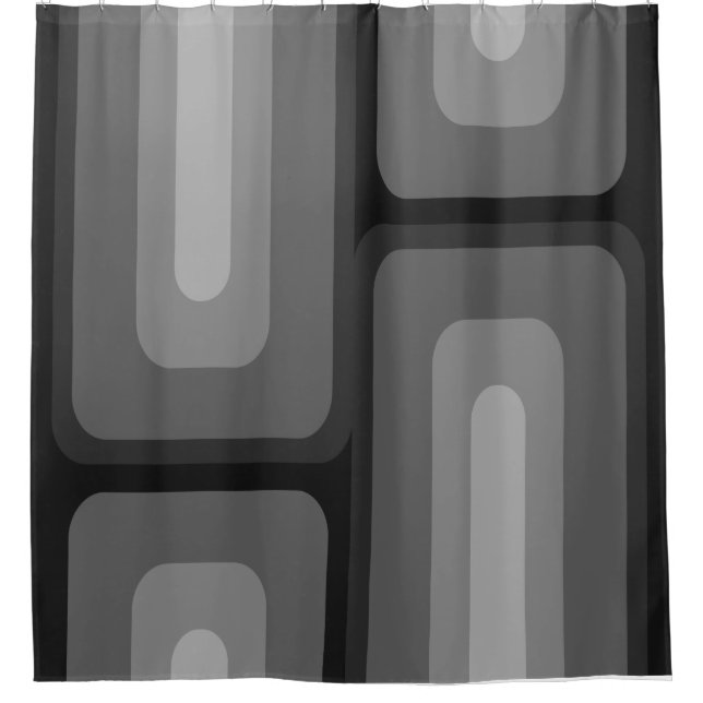 Mid Century Modern Long Rectangles Dark Grey (Front)